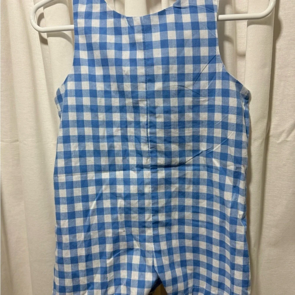 Good Lad Blue & White Gingham Crab Appliqué Dress